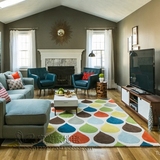 现代水滴图案地毯客厅茶几可爱儿童房地毯卧室床边幼儿园地毯定制