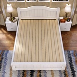宜家实木床1.8米松木床成人床1.2白色欧式1.5双人大床儿童单人床