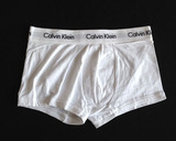 新款特价！正品Calvin Klein/凯文克莱纯棉男士平角内裤U2664白