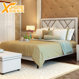 家具布艺床 现代简约小户型酒店公寓床储物床美式床 双人床1.8米