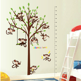 身高贴墙贴身高尺  超大型卡通墙贴儿童房间卧室幼儿园教室贴画