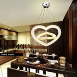 LED现代客厅餐厅吧台个性心形水晶创意咖啡厅艺术服装店过道吊灯