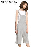 Vero Moda2016夏季新品棉弹牛仔面料可拆卸阔腿背带裤|316269004