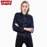 Levi's李维斯春夏季女士蓝色水洗牛仔夹克外套70270-0144