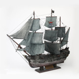 圣丽丝帆船模型黑珍珠号海盗船模型80cm组装木质船模个性装饰摆件