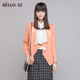 bello sz贝洛安女装新款优雅时尚休闲纯色拼接长袖短外套女