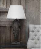 复古台灯美式铁艺创意北欧地中海卧室书房床头实木艺雕刻个性灯具