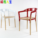 设计师牛角椅CowHornChair实木餐椅时尚休闲创意造型咖啡厅椅子