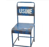 特价创意铁艺家具美式金属艺术风格整装成人福建省乡村蓝色餐椅
