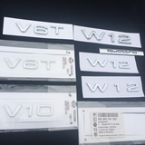 奥迪S4 A7 A8L改装V6T V8T V10叶子板侧标W12车标标贴数字后尾标
