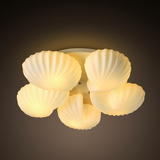 地中海风格吸顶灯现代简约书房卧室客厅餐厅温馨浪漫贝壳吸顶灯