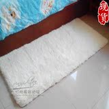 可水洗纯色地毯客厅卧室床边房间家用白色长毛榻榻米地垫定制满铺