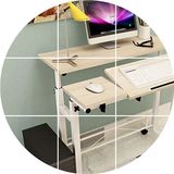 简易现代简约笔记本办公台式电脑桌家用移动组装升降学习床边桌