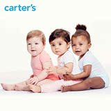 Carters5件装混合色短袖连体衣全棉早产新生儿婴儿童装111A554