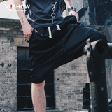 viishow2016夏装新款短裤男 黑色男式裤裙 休闲五分短裤街舞裤