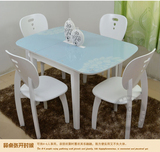 伸缩餐桌台长方形实木钢化玻璃餐桌椅组合小户型饭桌一桌四椅六椅