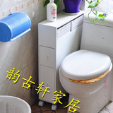 特价实木卫生间收纳柜储物柜韩式白色简易小窄柜子欧美式白色柜子
