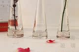 [二级品]斜口透明单支玻璃花瓶简约时尚家居酒店装饰餐桌台面花瓶