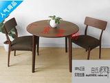 田氏老木匠 纯实木餐桌 北欧现代风格白橡木餐桌休闲 圆桌咖啡桌