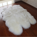 6P进口澳洲欧式纯羊毛地毯客厅卧室地毯定制白色沙发垫茶几垫床毯