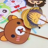 韩版夏季清新可爱风扇卡通学生清凉扇子创意手圆扇礼品小胶扇批发