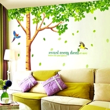 餐厅沙发电视背景墙装饰贴纸包邮超大绿树林荫创意墙贴画客厅卧室