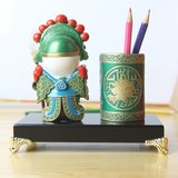 中国风笔筒熊猫出国礼物送老外小朋友传统特色学生礼品京剧热卖