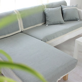 宜家风现代简约棉麻沙发垫/坐垫/沙发套/欧式 纯色耐磨沙发套坐垫
