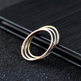 日韩版潮人镀18k玫瑰金极细光面戒指情侣对戒男女钛钢指环饰品