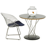 工业复古英伦铁丝钻石椅电镀网椅休闲户外洽谈不锈钢咖啡金属餐椅