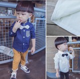 男童加厚衬衫2015秋装韩版冬装长袖格子衬衣儿童宝宝上衣潮加绒潮