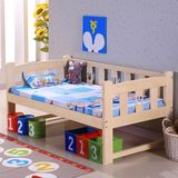 特价实木简易带护栏一米儿童床加长加宽拼接边床1.5小床单人床