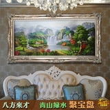 油画古典风景纯手绘正品欧式客厅装饰画手工山水聚宝盆正品FJ1460