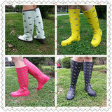 时尚女式长筒雨鞋高筒雨靴防滑胶鞋水鞋出口韩国新款防水下雨鞋