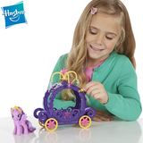 孩之宝小马宝莉玩偶女孩玩具 可爱标志系列 紫悦马车套装B0359