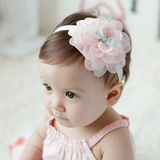 韩国婴儿头饰夏款大网花朵弹力女宝宝发带儿童婴儿发箍发饰头带