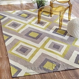 欧式宜家几何格子地毯客厅茶几沙发地毯卧室床边样板间地毯定制