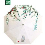 韩版新品少女个性漫画雨伞时尚伞布无缝防紫外线便携遮阳伞雨伞