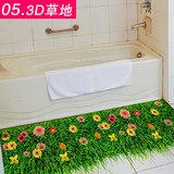 3D立体仿真地板贴纸玄关装饰品浴室卫生间瓷砖防水墙贴画个性创意