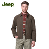 JEEP专柜正品 春季新款男装纯色休闲单夹克 薄外套JS12WJ003 宽松