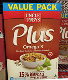 现货 澳洲代购Uncle Tobys Plus亚麻籽 Omega3即食营养麦片775g