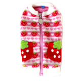 日本pet paradise 草莓羊羔绒棉衣毛衣宠物衣服泰迪比熊狗服装