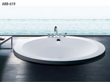 浴缸亚克力无裙嵌入式双人圆形按摩浴缸1.2/1.35/1.5/1.8米8001浴