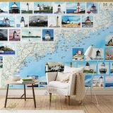 3d立体大型壁画 电视背景墙壁纸客厅欧式无缝整张墙纸简约 地图