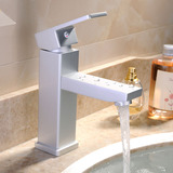 太空铝冷暖水龙头厕所洗脸池卫生间台盆面盆洗漱台洗手池龙头方型
