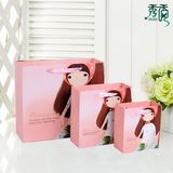 秀秀韩版礼品袋纸袋卡通女孩手提袋面膜包装袋定制创意礼物袋包邮