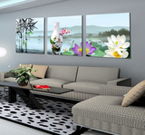 家居客厅装饰画 沙发背景墙画简约现代 三联画无框画壁画中式挂画