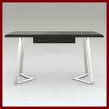 简约时尚烤漆书桌写字台电脑桌不锈钢脚书桌定做尺寸特价书桌T175