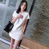 韩国代购2016夏季新款女装明星同款不规则性感短裙修身显瘦连衣裙