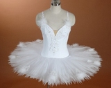 天鹅湖演出服舞蹈服成人芭蕾舞裙白色吊带TUTU舞裙蓬蓬裙表演服装
